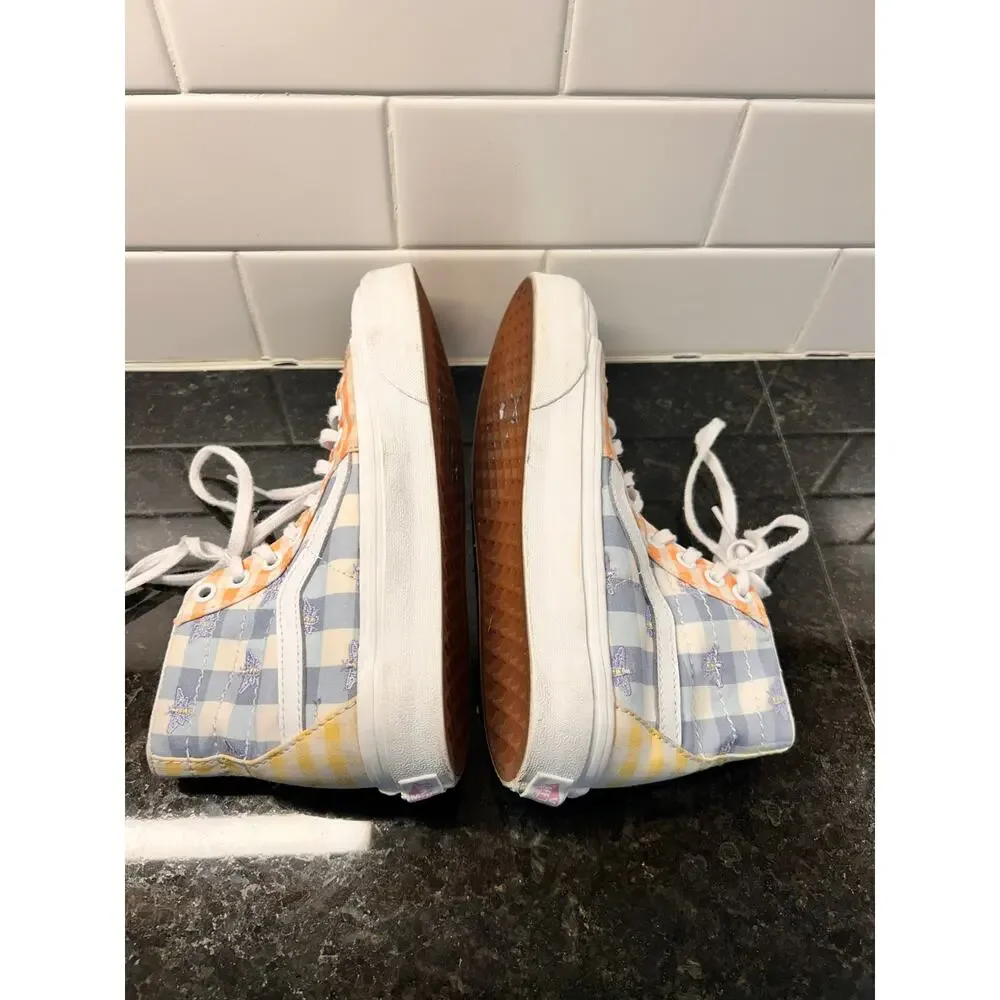 Vans Gingham Cherry Checkerboard High Top Skate Sneakers Multicolor Size M4/W5.5